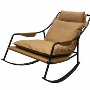 Cadeira de Baloiço Metal Laranja 72 × 110 × 79 cm