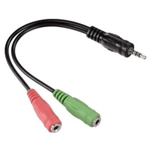 Adaptador Hama Jack 4-pin 3.5mm Preto