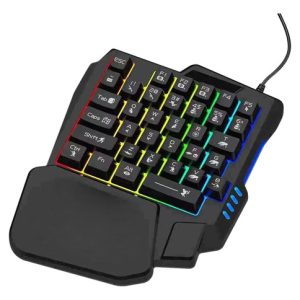 Teclado Gamer Single Hand Rainbow Chroma (KP-TE133)