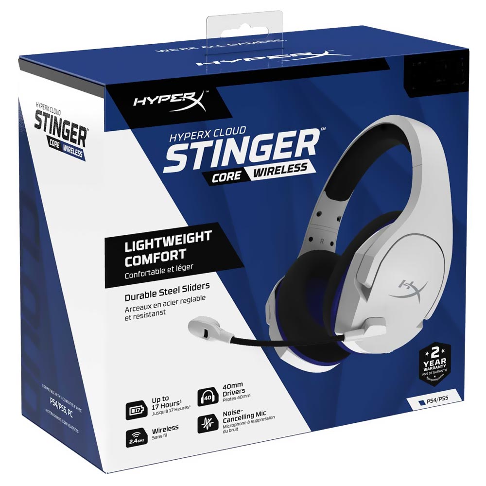 Fone Gamer Hyperx Cloud Stinger Core / Wireless – Branco (4P5J1AA)