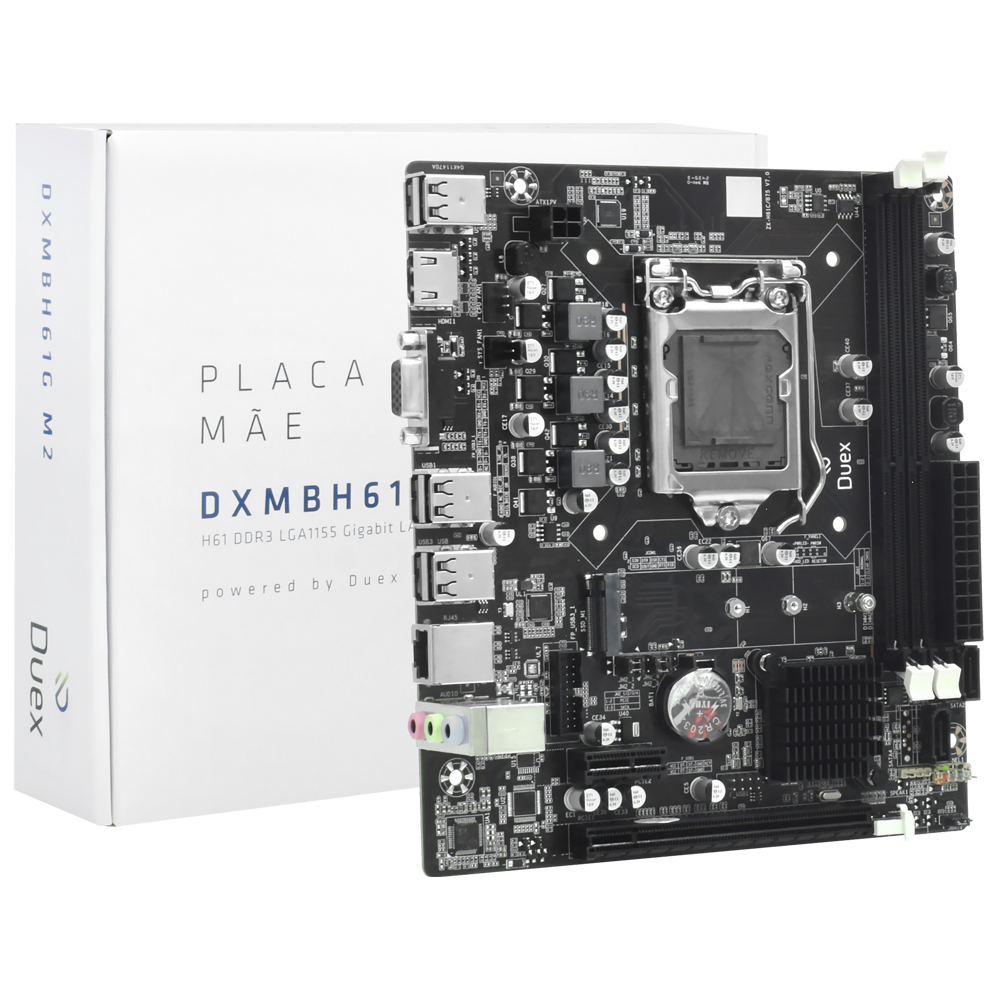 Placa Mãe Duex DX H61 M2 Socket LGA 1155 / VGA / HDMI / DDR3