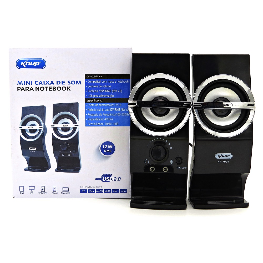 Mini Alto Falante KNUP para PC KP-7024