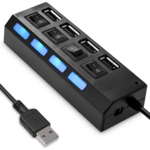 Hub Usb Knup 4 Portas c/ Chave Seletora (HB-T63)
